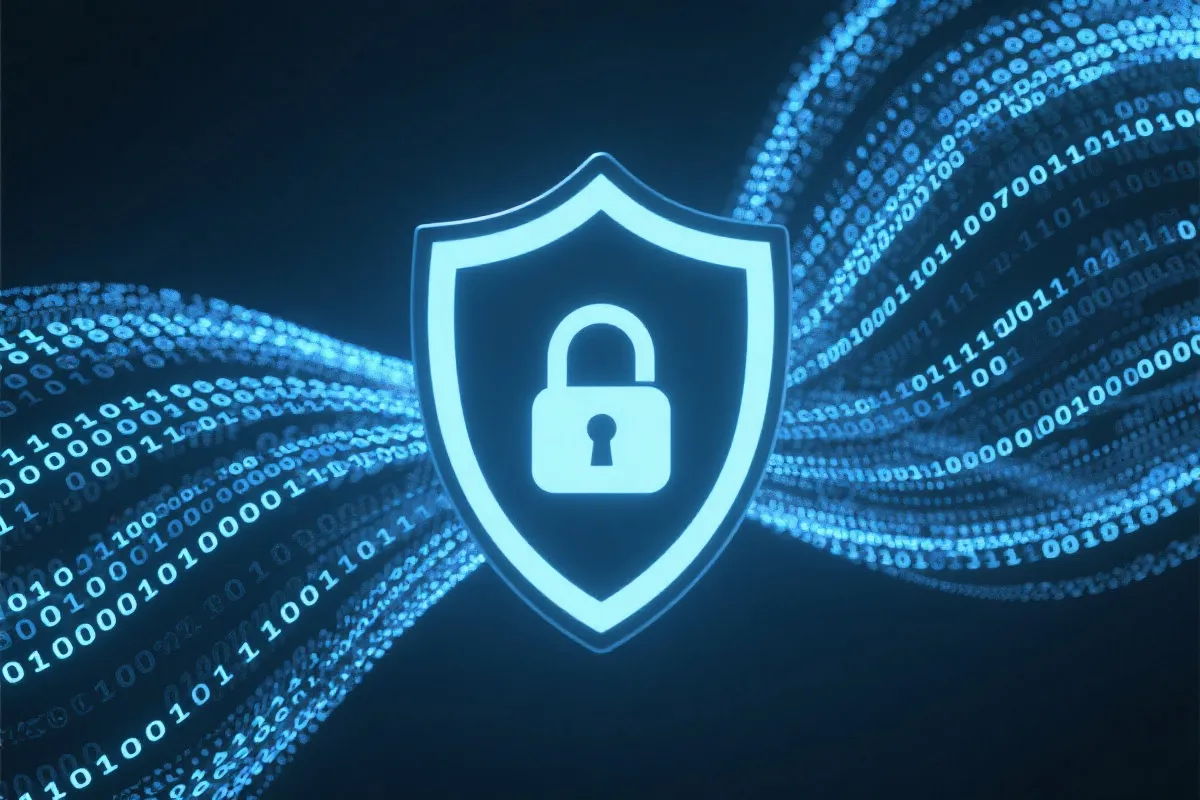 代表数据安全与合规管理的盾牌和锁图标